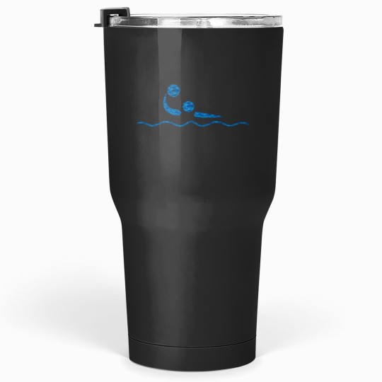 Discover Water Polo Blues (on black) Classic Tumblers 30 oz