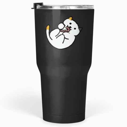 Discover Neko Atsume Dottie with Candy Cane Classic Tumblers 30 oz