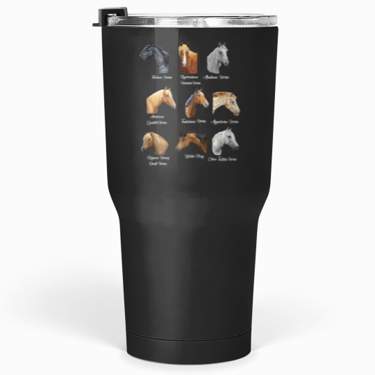 Discover Horse Breeds Equestrian horseback riding gift for girls Tumblers 30 oz