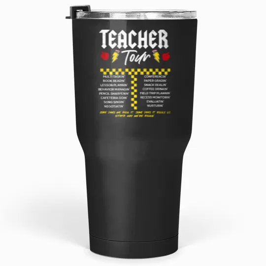 Discover 2sided FrontBack Lightning Bolt ABCD The Teacher Tour Tumblers 30 oz