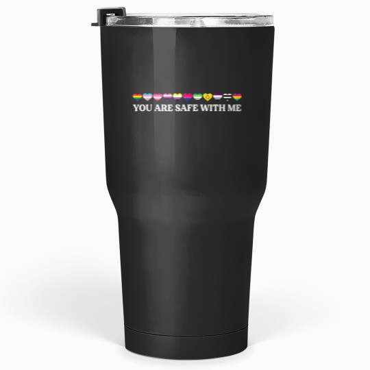 Discover You Are Safe With Me LGBTs Flag Tumblers 30 oz