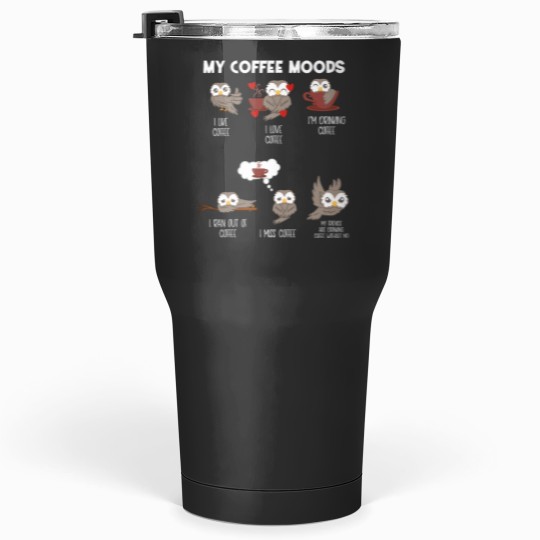 Discover Owl shirt gift for owl lovers and coffee drinkers Tumblers 30 oz
