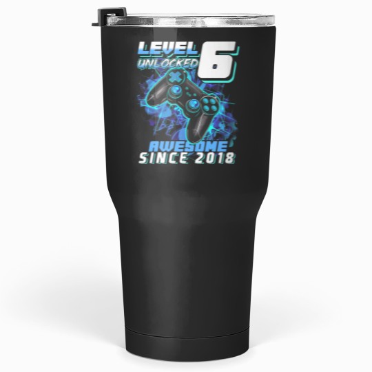 Discover 6th Birthday Gamer 6 Year Old Funny Bday Boy Six Son Tumblers 30 oz