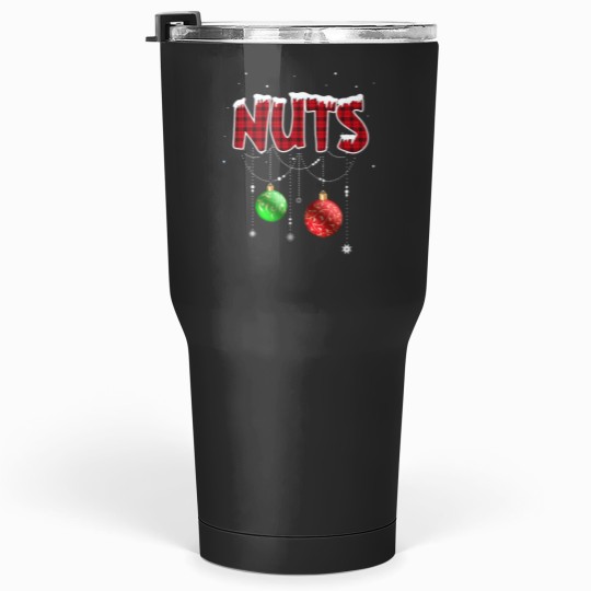 Discover Chest Nuts Christmas Red Plaid Matching Couple Chestnuts Tumblers 30 oz