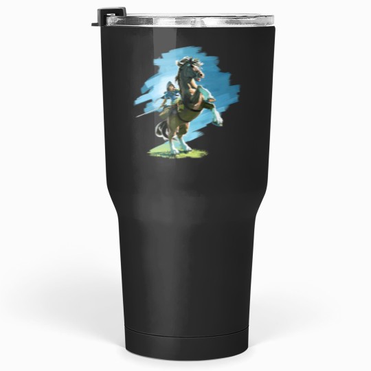 Discover The Legend Of Zelda Breath Of The Wild Link And Epona Paint Tumblers 30 oz