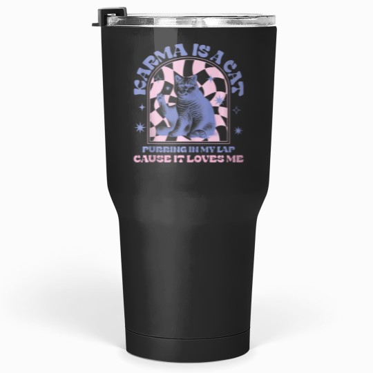 Discover Cute Funny Cat Lover Kids Girls Men Women Karma Tumblers 30 oz
