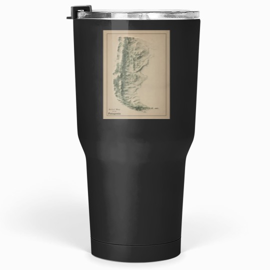 Discover Patagoniass in Argentina and Chile Relief Map 3D digitallyrendered Tumblers 30 oz