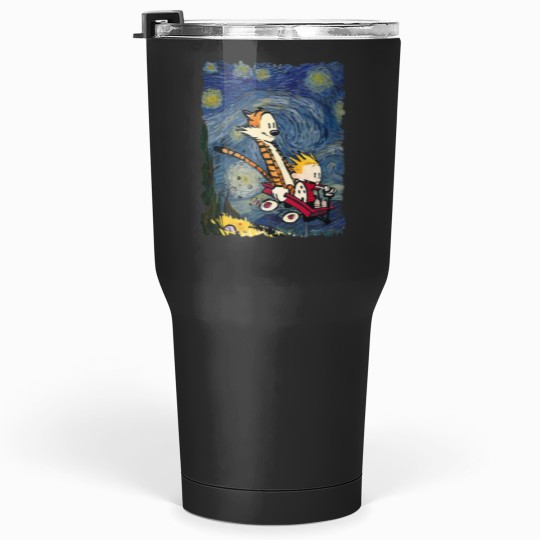 Discover Calvin and Hobbes Graphic Stary Night 1 Tumblers 30 oz