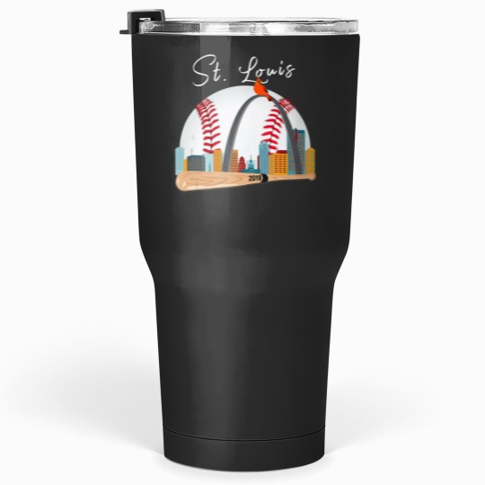 Discover Saint Louis Red Cardinal T New Skyline Ball Design Tumblers 30 oz