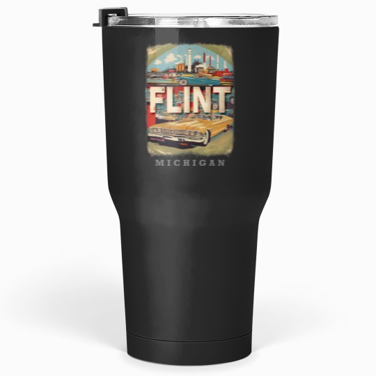 Discover Flint Michigan MI Auto City SD410 Tumblers 30 oz