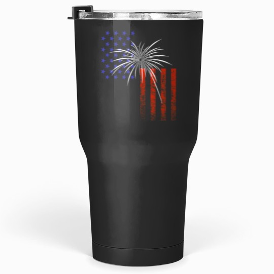 Discover 4th of July American Flags and Firework Tumblers 30 oz