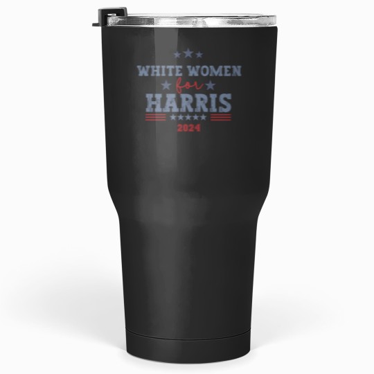 Discover Support Kamala Harris 2024 30 Oz Tumblers - White Women for Harris
