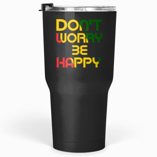 Discover Dont Worry But Be Happy Rasta Reggae Jamaica Theme Tumblers 30 oz