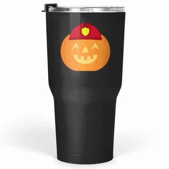 Discover Spooky Carved Pumpkin Firefighter, Halloween Hallows Eve Celebration Tumblers 30 oz