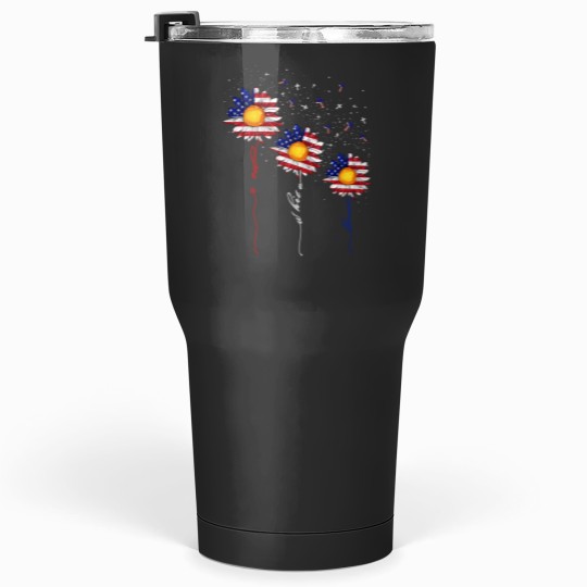 Discover christian cross red white blessed sunflower 4th of july Tumblers 30 oz