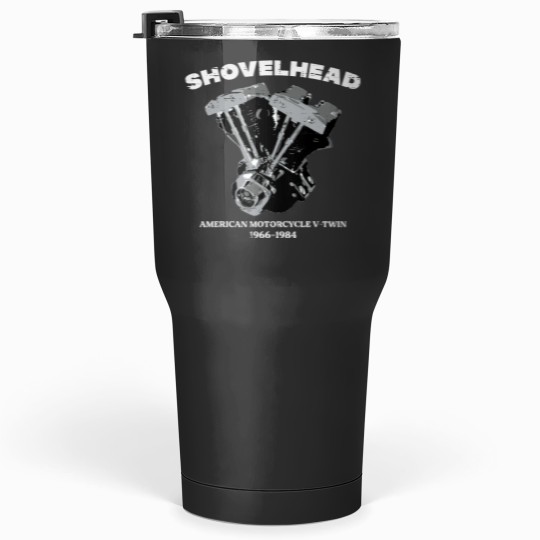 Discover Biker Shovelhead Motorcycle Engine Vintagess Men Women Kids Tumblers 30 oz