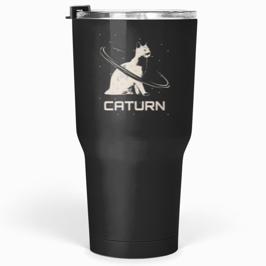 Discover Saturn Caturn Cat Planet Space Tumblers 30 oz