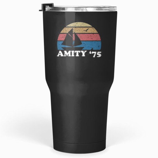 Discover Amity '75 - The Summer of Great White Shark Jaws Tumblers 30 oz