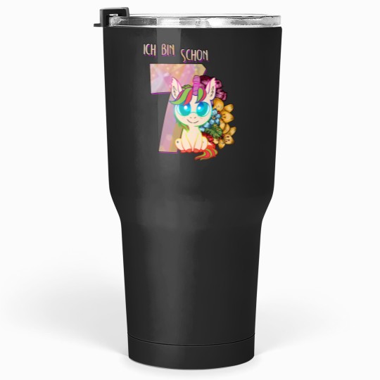Discover Girls Unicornss 7ss years old 7th birthday gift Tumblers 30 oz