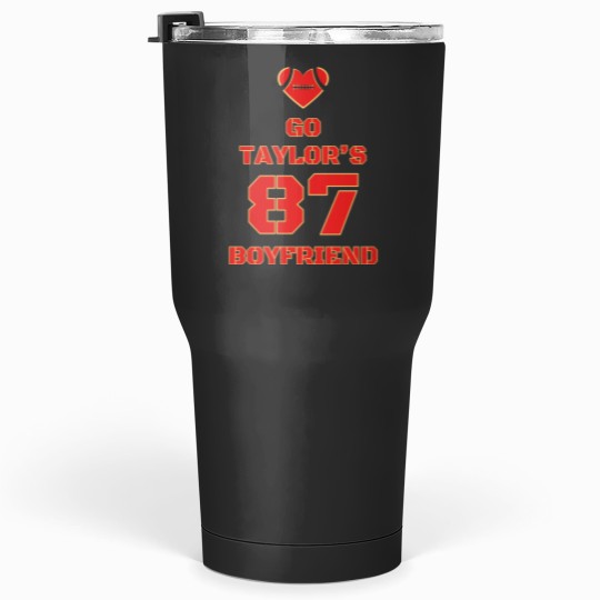 Discover Football Fan Taylors Boyfriend 87 Swift Love Kelce Tumblers 30 oz