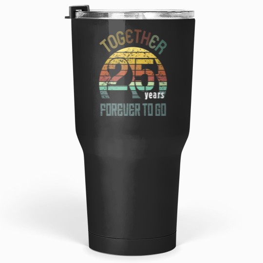 Discover 25th Years Wedding Anniversary Gifts For Couples Matching Tumblers 30 oz