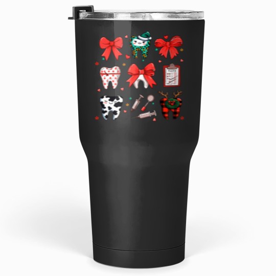 Discover christmas coquette bow dental dentists hygienist cute th Tumblers 30 oz