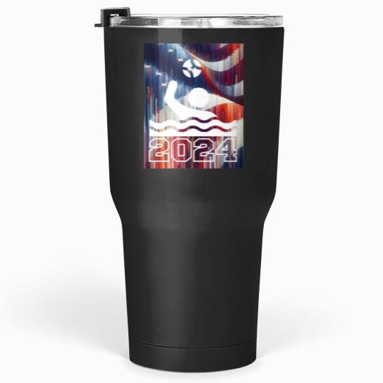 Discover Waterpolo American Flag 2024 Tumblers 30 oz