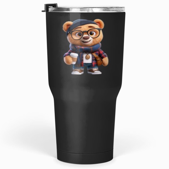 Discover Hipster Teddy Bear Tumblers 30 oz