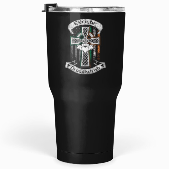 Discover Enright family Irish Americans - Usss flags - Ireland flags - claddagh ring - celtic Crosss vintages Tumblers 30 oz