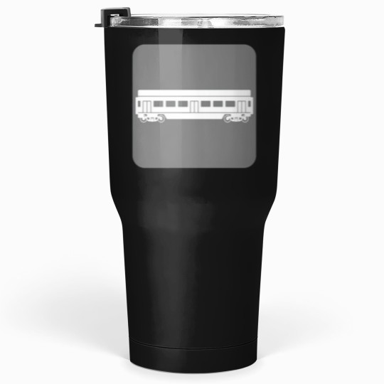 Discover Subway Car on darks Grey Square Tumblers 30 oz