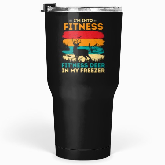 Discover I'm into fitness - Fit'ness deer in my freezer - vintages retro Tumblers 30 oz