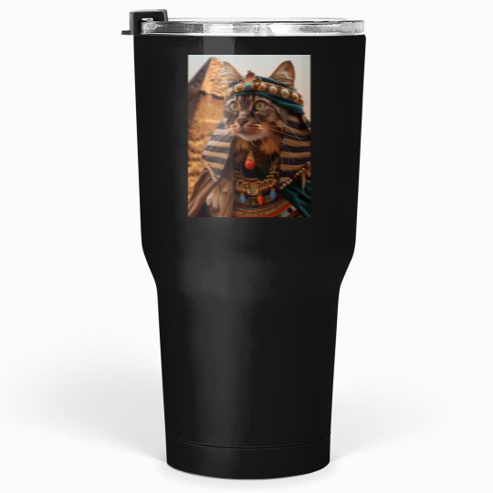 Discover Pharaoh Cat and Pyramid Tumblers 30 oz