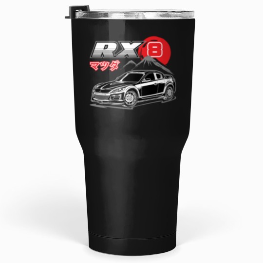 Discover RX-8 Blacks and White Car Tumblers 30 oz