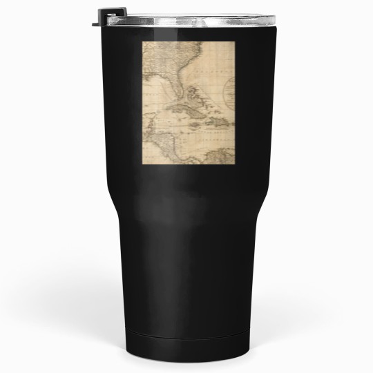 Discover vintages Map of the Carribbean and Gulfs of Mexico Tumblers 30 oz