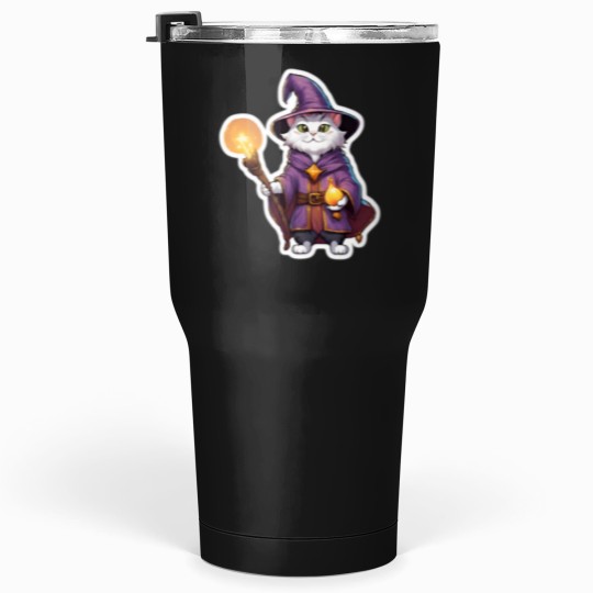 Discover Cute Wizard Cat 2 Tumblers 30 oz