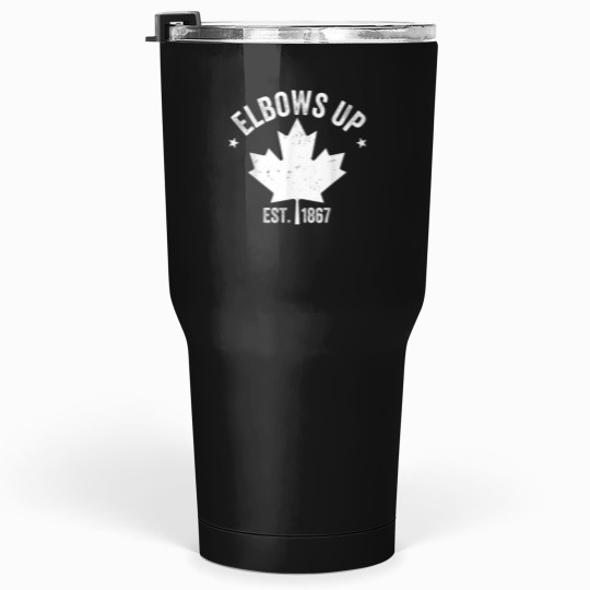 Discover Elbows Up Canada East 1867 Proud Canadian Independence Red Tee - Elbows Up Canada Est 1867 Cana Tumblers 30 oz