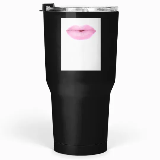 Discover Soft Pink Cute Thick Lips Watercolor Painting Baseball ¾ Sleeve Tumblers 30 oz