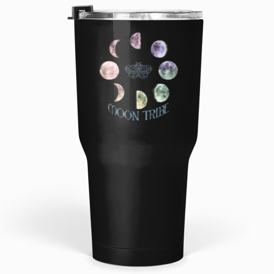 Discover moons Tribe with Moth and moons Phases Tumblers 30 oz
