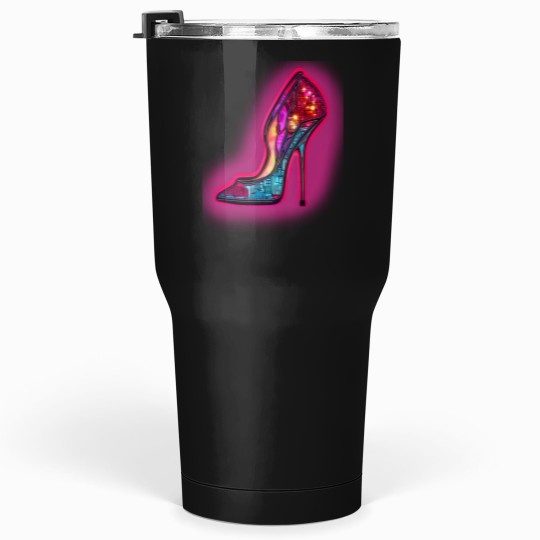 Discover Neons pink and blue high heel Tumblers 30 oz