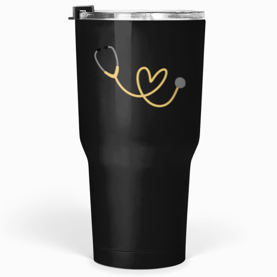 Discover Yellow Heart Stethoscope actives Tumblers 30 oz