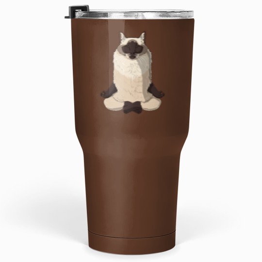 Discover Yoga Balinese Cat Tumblers 30 oz