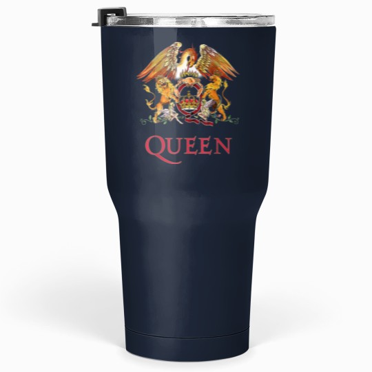 Discover Queen White Crest Freddie Mercury Brian May Tumblers 30 Oz Tumblers 30 Oz