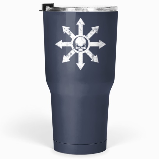 Discover Mark of Chaos Distressed White - Warhammer 40k - Tumblers 30 Oz