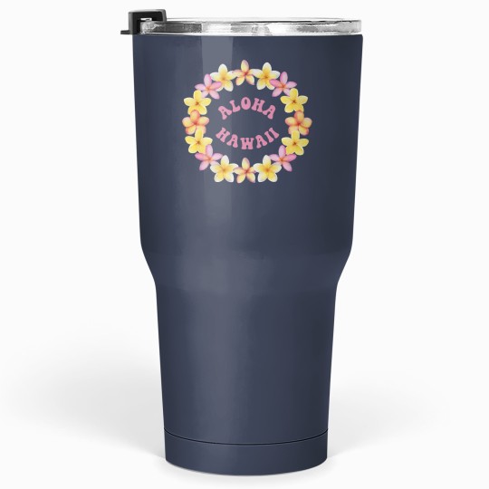 Discover Aloha Hawaii Flower Lei Tumblers 30 oz