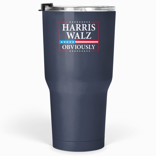Discover Harris Walz Obviously President Kamala Harris Waltz Election Tumblers 30 Oz