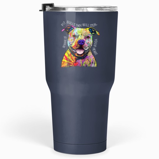 Discover Beware Pitbull They Will Steal Your Heart Tumblers 30 Oz, Pit Bull Tumblers 30 Oz