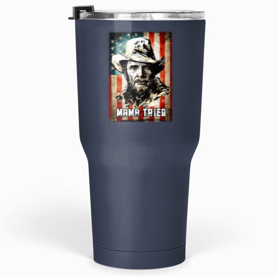 Discover Vintage Merle Haggard Mama Tried Black Tumblers 30 Oz