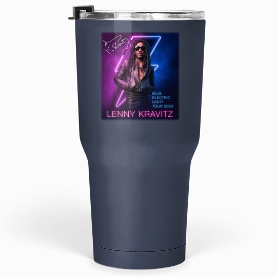 Discover Lenny Kravitz Electric Blue Light Tour 2024 Signature Unisex Tumblers 30 Oz All Size