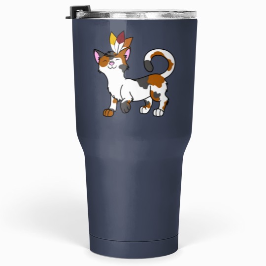Discover Thanksgiving Calico Cat with Indian Headdress Perfect Gift Tumblers 30 Oz
