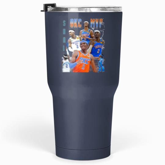 Discover OKC thunder Tumblers 30 Oz SGA Thunder Shai Gilgeous Alexander Tumblers 30 Oz